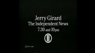 WPIX INN: The Independent News 7:30PM & 10PM - Jerry Girard with Sports - Weeknights promo - Late 1986