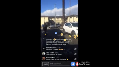 Real Life Bumper Cars. Women Get Jump, Trys To Run Over People