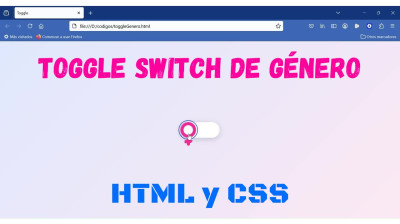 Cómo crear un toggle switch de género con HTML y CSS - Web development